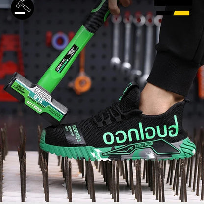 Fashion Sports Shoes Work Boots Puncture-Proof Safety Shoes Men Steel Toe Shoes Security Indestructible Protective Shoes