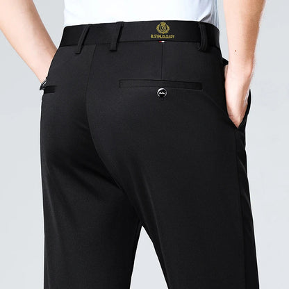 Four Season Men's Business Casual Pants Spring Summer Stretch Trousers Office Suit Pants Men Formal Pants Breathable Comfortable
