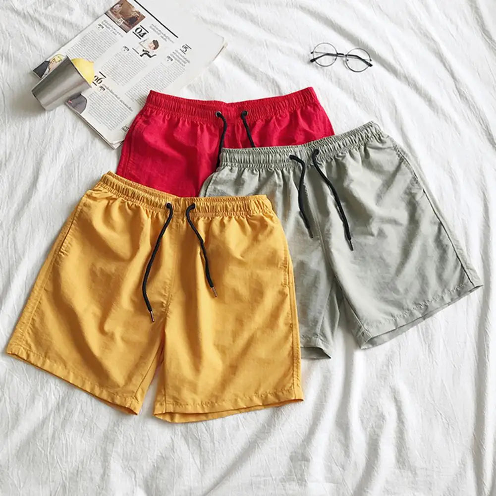 Running Shorts Drawstring Elastic Waist Shorts Loose Gym Sports Men Casual Jogging