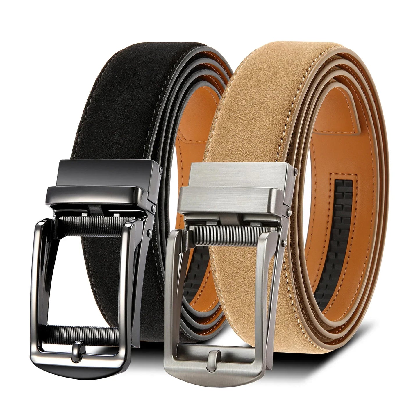 Men Belts Leather Waist Strap Male Automatic Buckle Waistband Mens High Quality Girdle Belts for Women Men Gifts 105 115 125cm