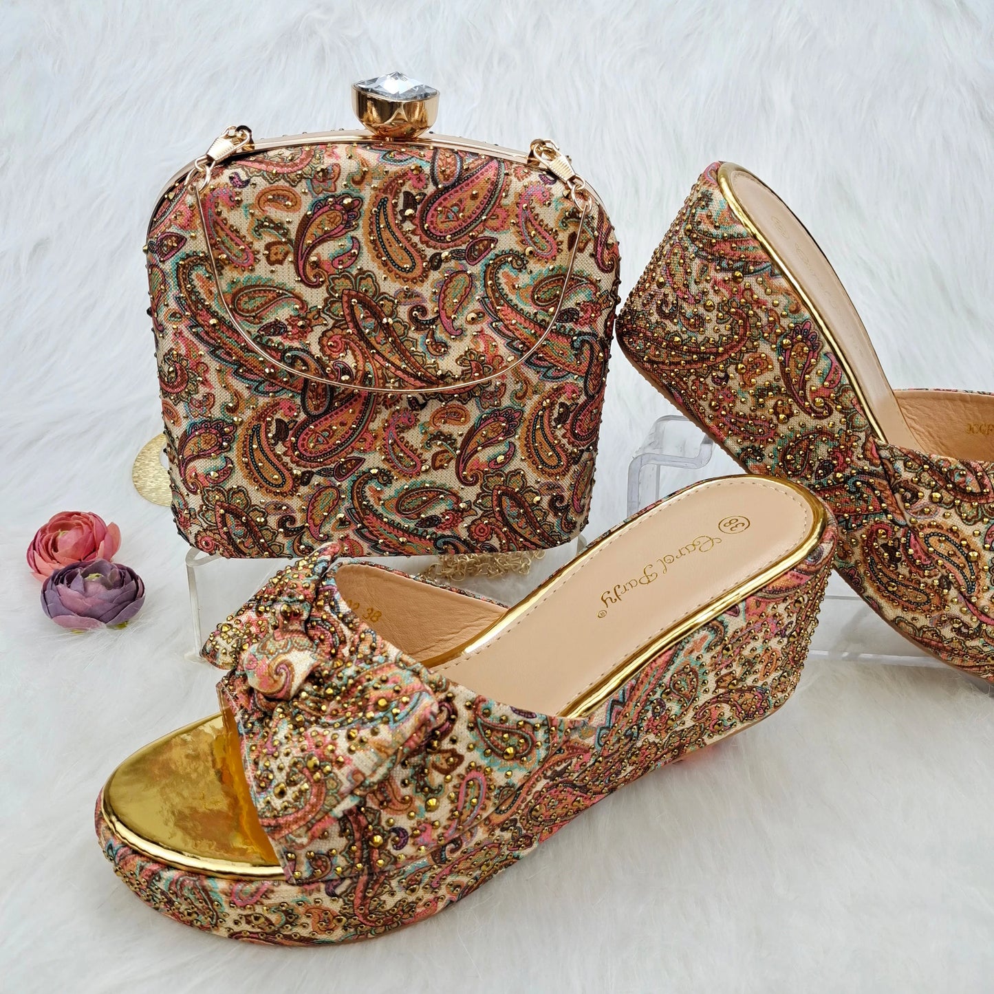 Italian Ladies Shoes and Bags Designer Shoes Women Luxury Shoes and Bag for Party In Women