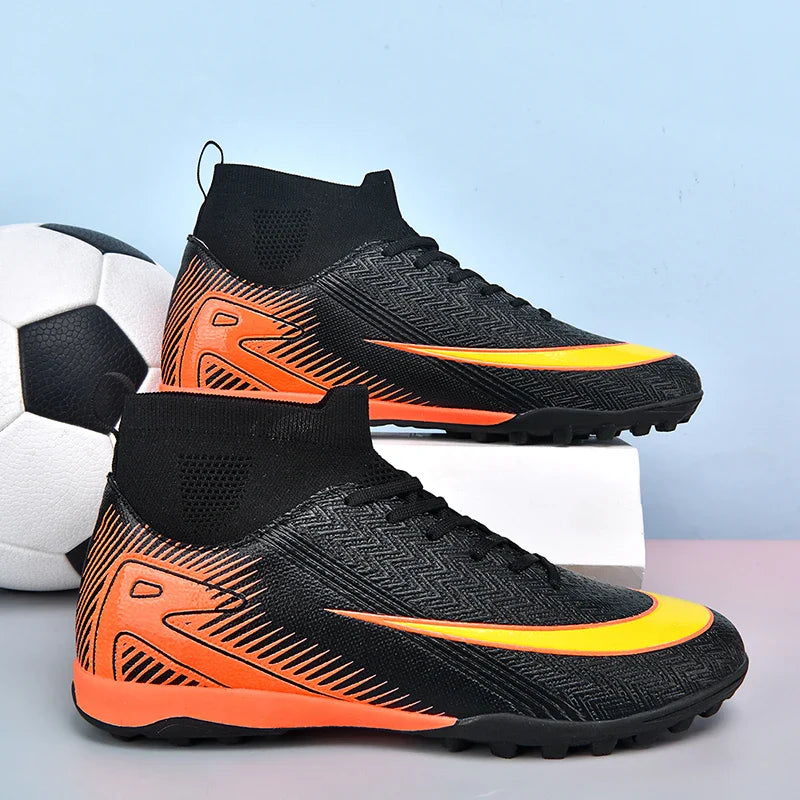 New Men Football Boots Kids Ankle Cleats Grass Soccer Shoes Futsal Indoor Sport Match Training TF/FG Hot-selling High-quality