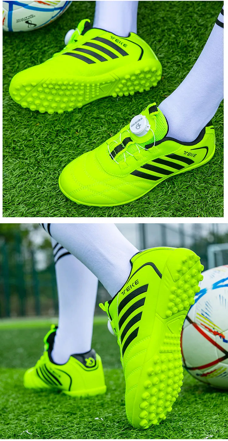 New Kids Soccer Shoes School Football Boots Boys Girls Cleats Grass Sneakers Child Outdoor Athletic Training Sports Footwear