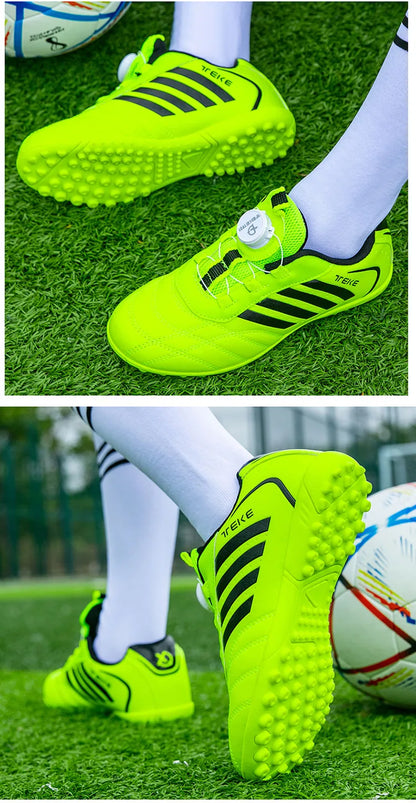 New Kids Soccer Shoes School Football Boots Boys Girls Cleats Grass Sneakers Child Outdoor Athletic Training Sports Footwear