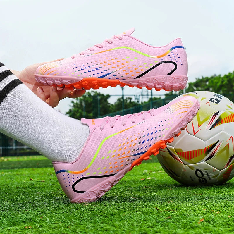 Kids Youth Soccer Shoes Cleats Football Boots Men Non Slip Breathable Lightweight Training Sneakers Boys Children Football Match