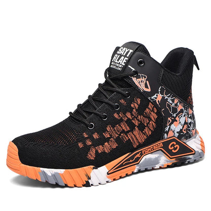 Indestructible Steel Toe Safety Shoes Anti-Puncture Men's Work Shoes Lightweight Slip Resistant Abrasion Resistant Work Boots