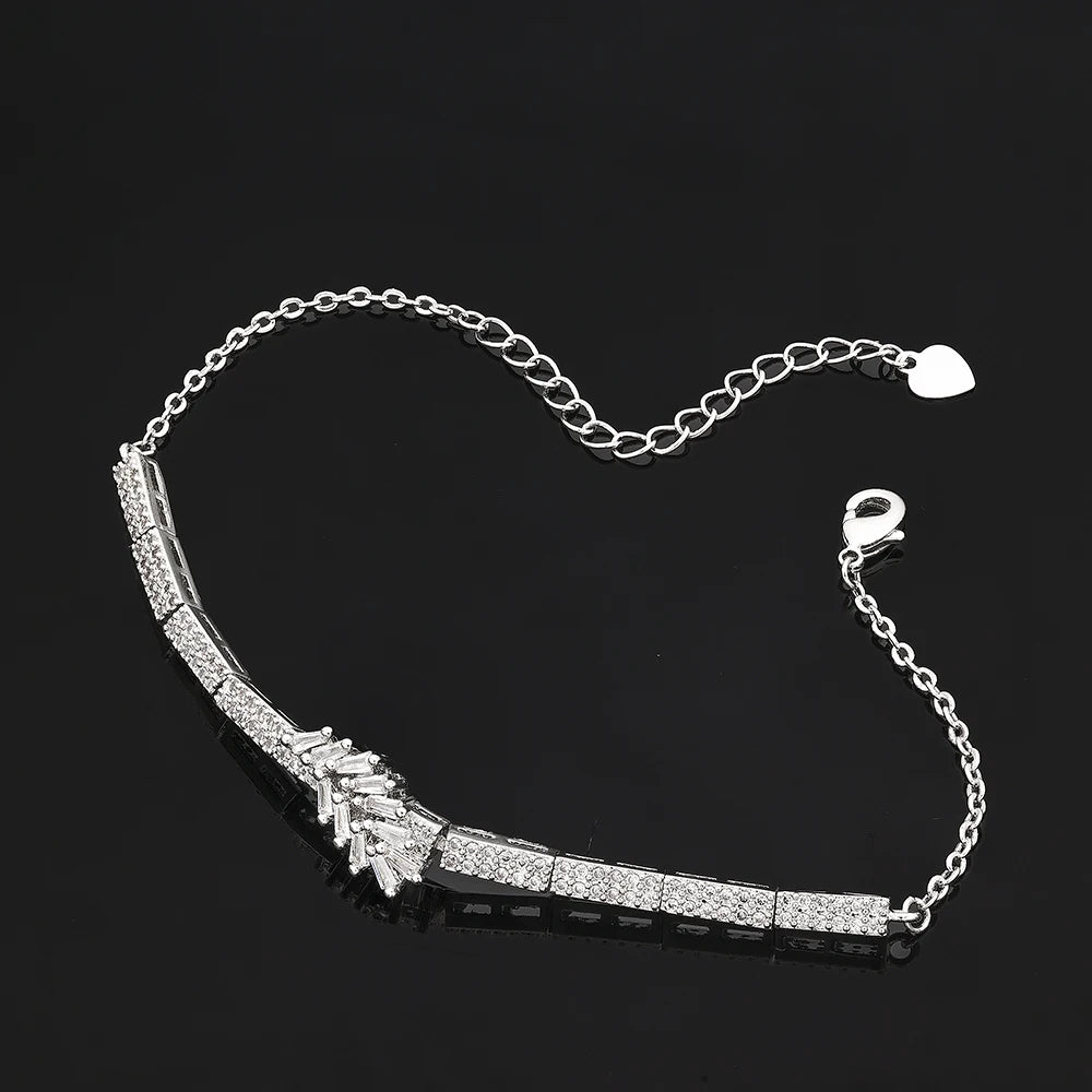 Trendy 4PCS Nigeria Wedding Jewelry Sets For Women UAE African Cubic Zircon Jewelry Set Bridal Accessories