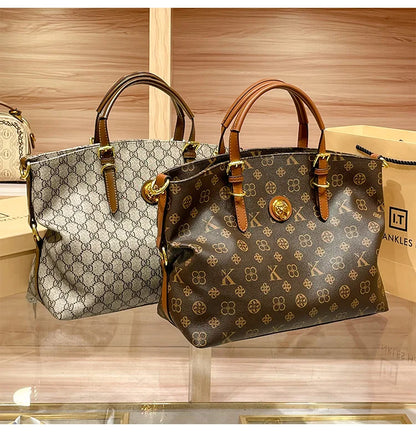 Ladies' light luxury handbag 2025 new high-end designer fashion retro handbag shoulder bag large capacity crossbody bag tote bag