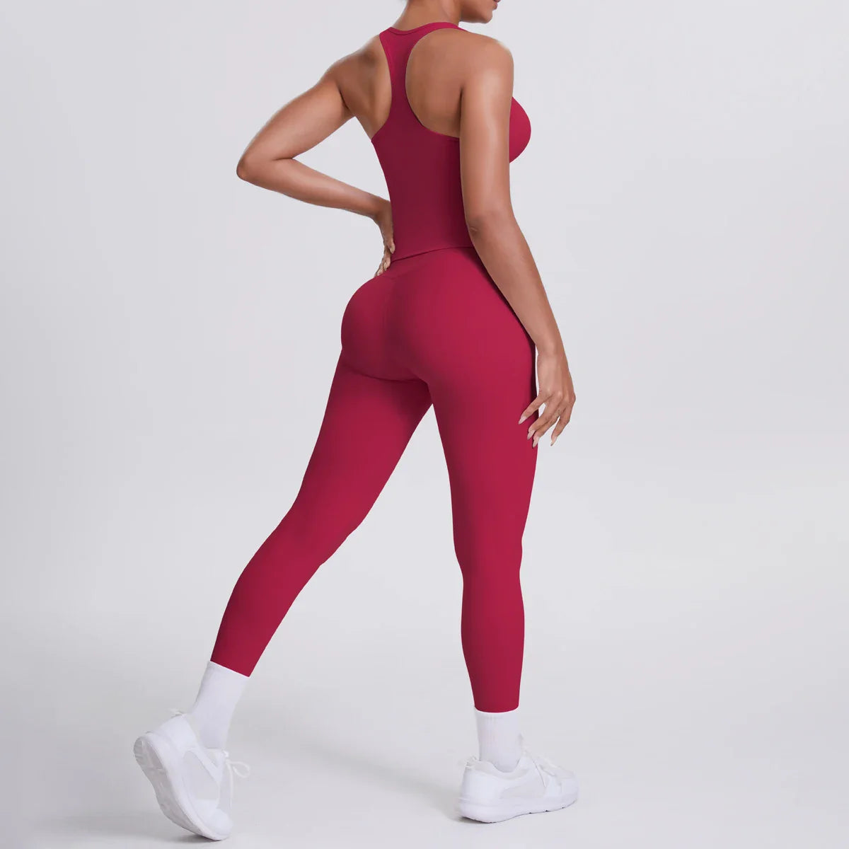 Yoga Top Set Fitness Gym Suit Training Sleeveless Sport Gym Tops Crossover Back Sports Underwear Tummy Control Slimming