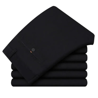 Summer Thin Men's Casual Autumn Thick 100% Cotton Suit Pants Classic Business Fashion Stretch Trousers Male Brand Clothes GOZBKF