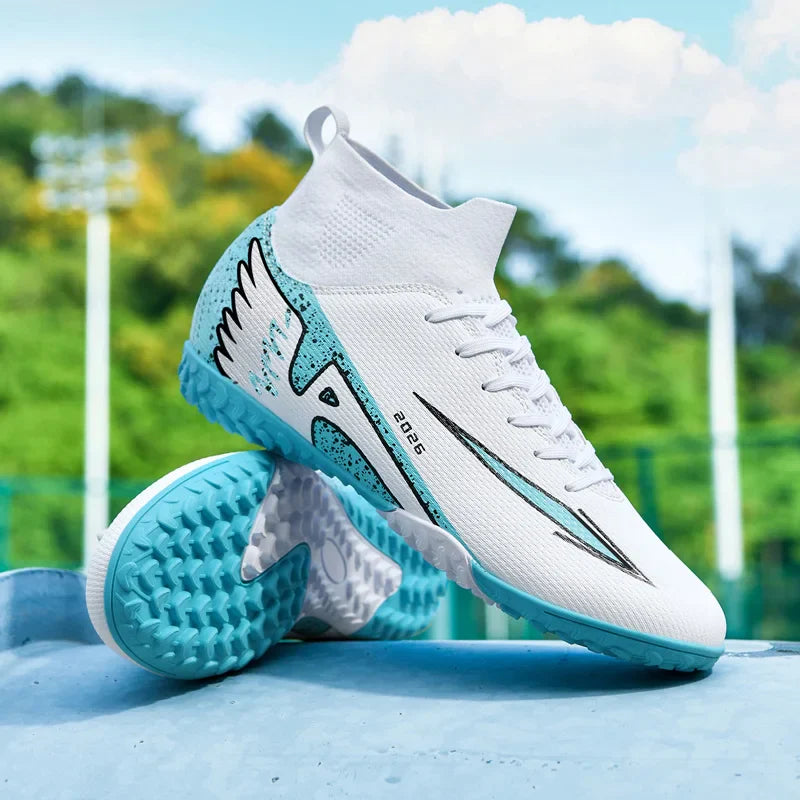 New Men Soccer Shoes Outdoor High Ankle Non-Slip Sports Shoes Ultralight Indoor Football Boots High-quality Futsal Non-Slip