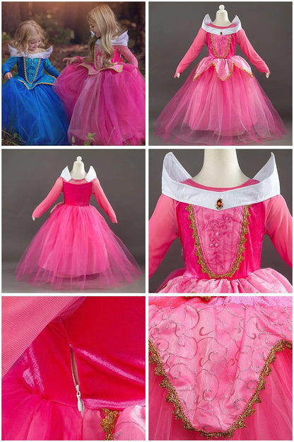 Baby Rapunzel Cosplay Costume Girls Little Mermaid Aurora Disguise Kids Ariel Sleeping Beauty Christmas Dress Princess Fantasy