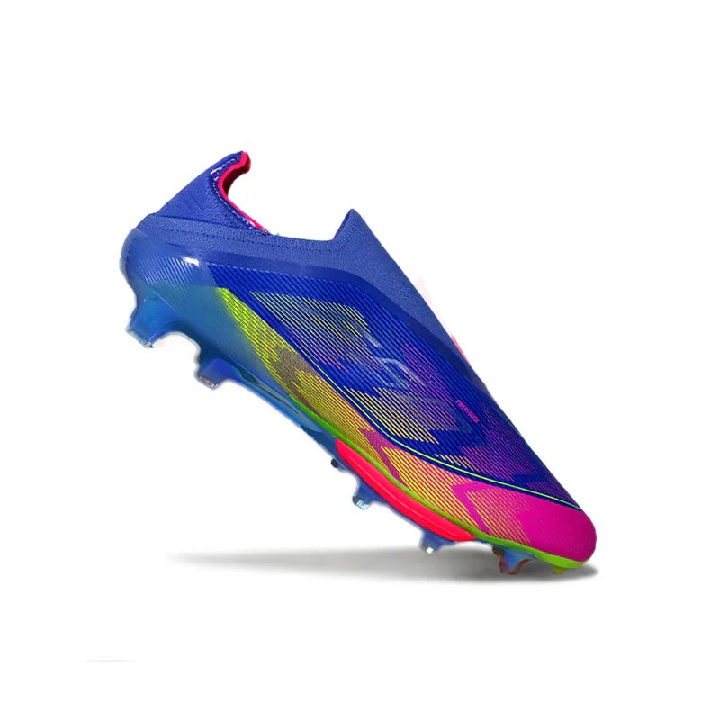 Without-lace Mens Soccer Shoes Football Shoes F50+ TF/FG Football Field Boots Comfortable Non-Slip Training Soccer Sneakers