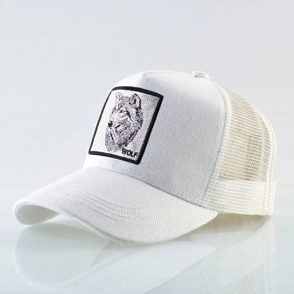 Baseball Cap With Embroidery Wolf Patch Men's Snapback Baseball Hat Four Seasons Outdoor Fashion Visor Caps Women Casual Cap