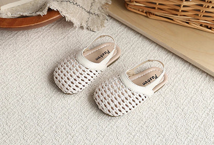 Baby Girls Shoes Braided Sandals for Girls Kids Fashion Hollow Out Leather Shoe Soft Sole Retro Princess Slippers Beach Shoes