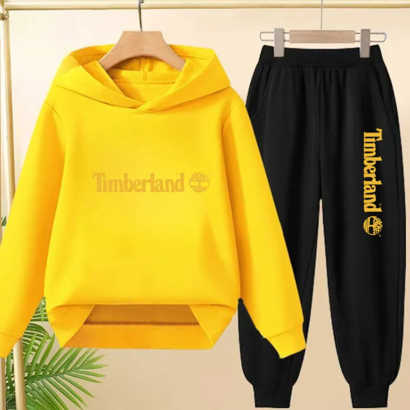 Children Clothing Autumn Winter Hoodie Coat Sweatshirt Top+Trousers Boys Girls Toddler 3-12Yrs Casual Kids Charming Pullover Set