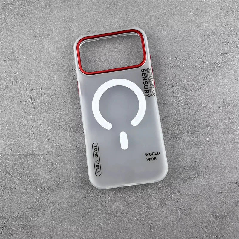 Translucent Magnetic Phone Case for iPhone 17 16 Pro Max For MagSafe Charging Shockproof Matte Cover Silicone Shell