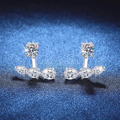 5mm Moissanite Earrings 100% 925 Sterling Silver adjustable Earrings For Women Party Fine Jewelry wholesale