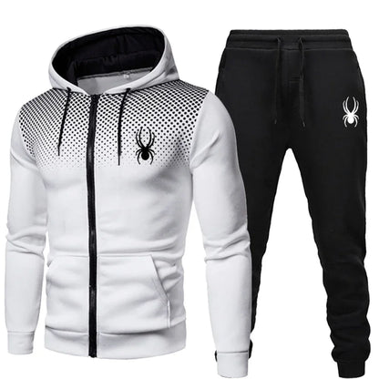 2026 popular two-piece men's sportswear jogging suit sportswear hooded sweatshirt zipper sweatshirt autumn and winter clothing