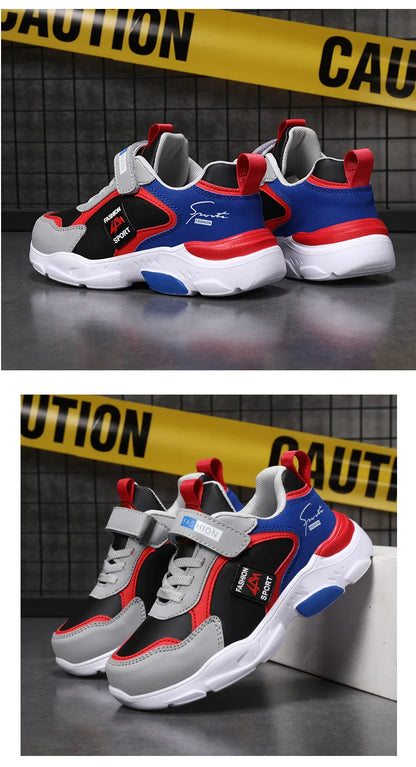 Children Running Shoes Boys Girls Basketball Sneakers Kids Shoes Leather Outdoor Comfortable Sports Tennis Shoes School Students