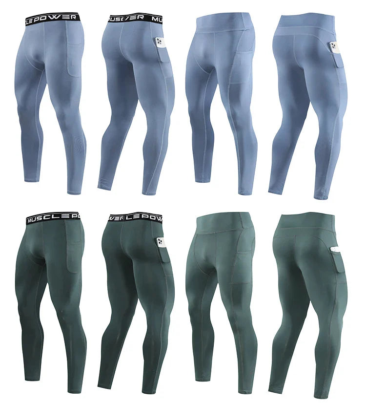 Gym Mens Fitness Running Sport Pants Athletics Tight Leggings Joggings Skinny Yoga Compression Trousers Sweatpants Dry Fit