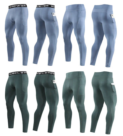 Gym Mens Fitness Running Sport Pants Athletics Tight Leggings Joggings Skinny Yoga Compression Trousers Sweatpants Dry Fit