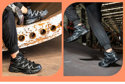 Autumn Work Safety Shoes Men Safety Boots Anti-smash Anti-stab Work Shoes Sneakers Steel Toe Shoes Male Work Boot Indestructible
