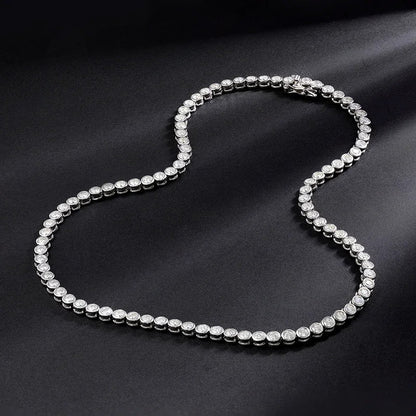 Sparkling 2/3mm Full Moissanite Tennis Bracelet for Women Party S925 Silver Plated 18K Pass Diamond Test Bezel Bracelets