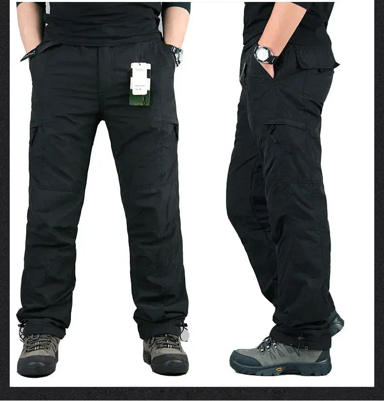 Warm Winter Fleece Pants Tactical Cargo Pants Classic Outdoor Hiking Thicken Joggers Pant Multi Pocket Trousers