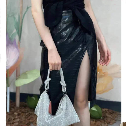 luxury Designer hobo shoulder bag handmade Shining Rhinestones Evening clutch Bag Purse Crystal Purses and handbag Hobo Bags