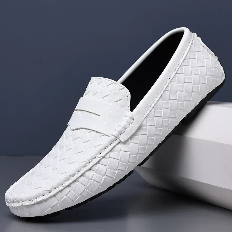 Loafers for Men 2024 New Handmade Moccasins Men Flats Casual PU Leather Shoes Luxury Comfy Mens Loafers Size 48