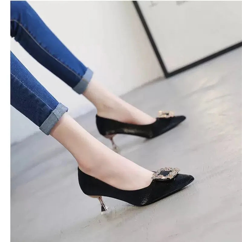 sapatos femininas mulheres sapatos salto stiletto roxo claro fofos primavera e verão confortáveis senhora calçado elegante preto sexy a427
