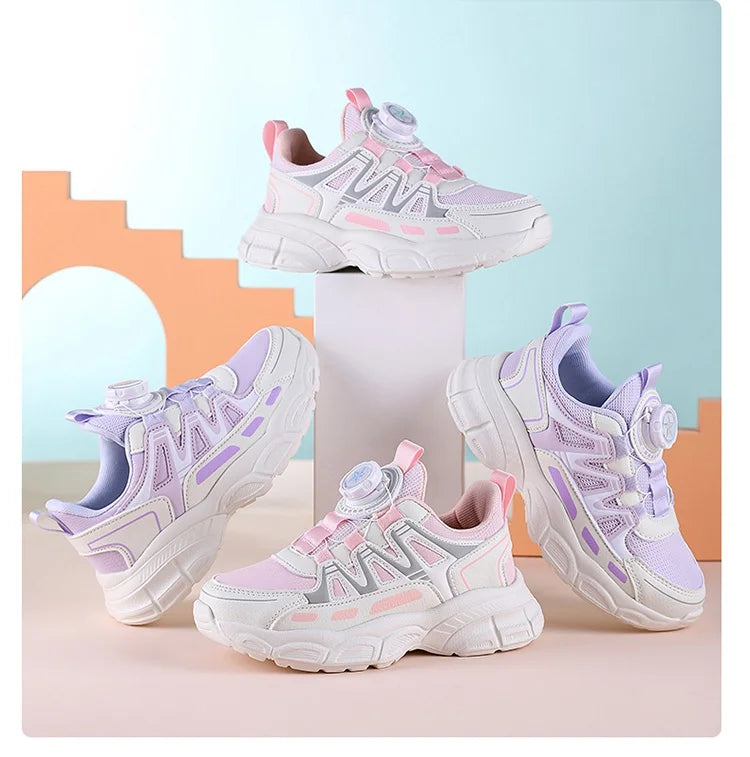 Spring and autumn children's shoes girls' school students leisure sports running shoes basketball children outdoor tennis shoes