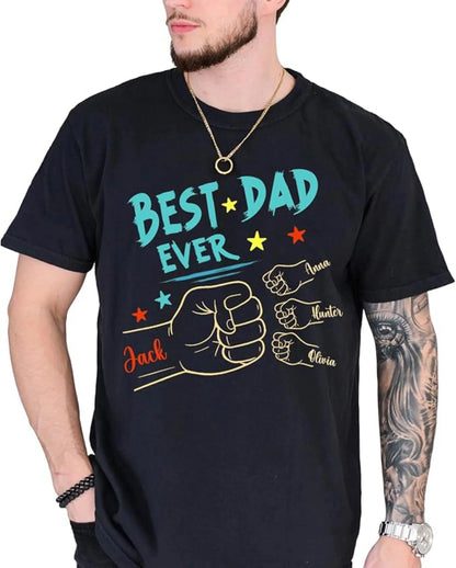 Personalized Dad Shirt, Custom Daddy Shirts for Men, Legend Grandpa T-Shirt, Gifts for Fathers Day Birthday S-3XL