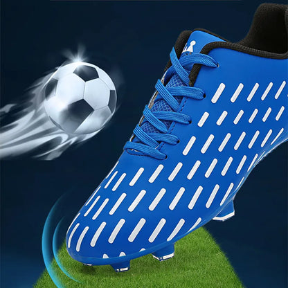 New Children Football Soccer Boots Soccer Shoes Kids Boy Girl Sneakers New Leather High Top Soccer Cleats Training Men