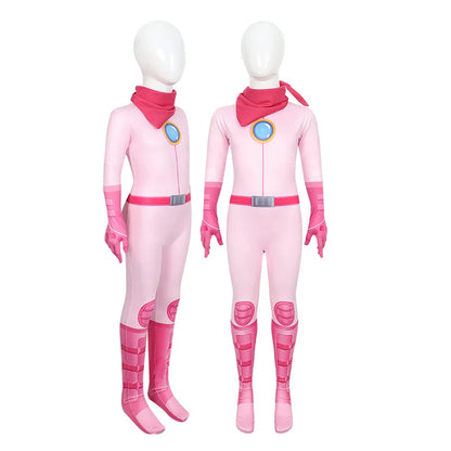 Vestido de Princesa Pêssego para Meninas Jogo Roupa de Cosplay Rosalina Fantasia de Aniversário Festa Halloween Carnaval Roupa 4-10 Anos