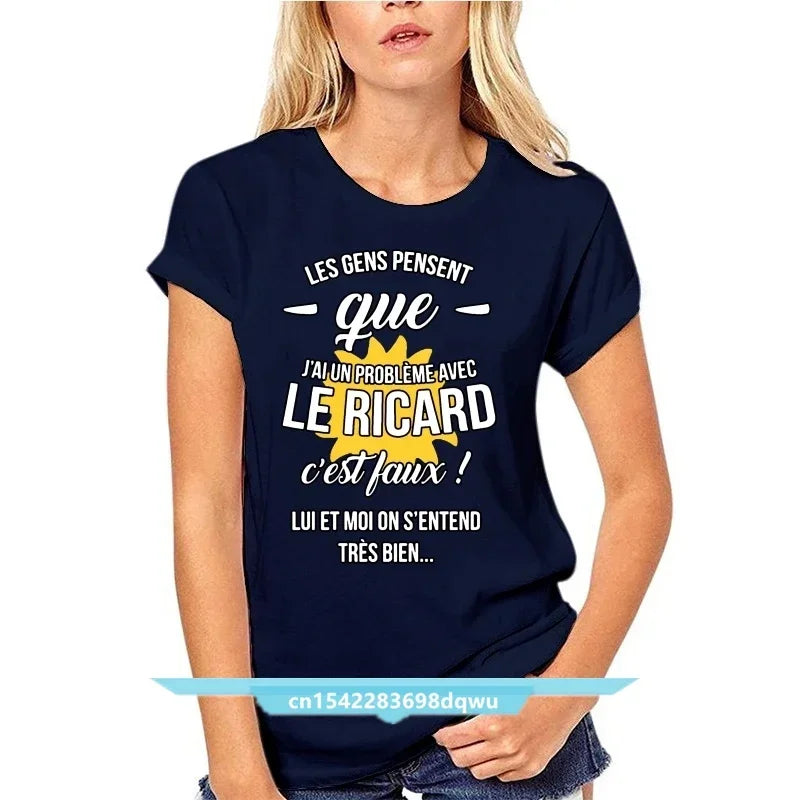 Les Gens Pensent Gue J Ai Un Probleme Avec Le Ricarrdd T Shirt Design Famous Natural Custom Tshirt Euro Size Top Tee New Arrival