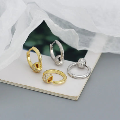 925 Sterling Silver Earring Zircon Sun Flower Ear Ring Geometric Style Water Drop Ear Bone Cute Temperament Woman Girl Ear Jewel