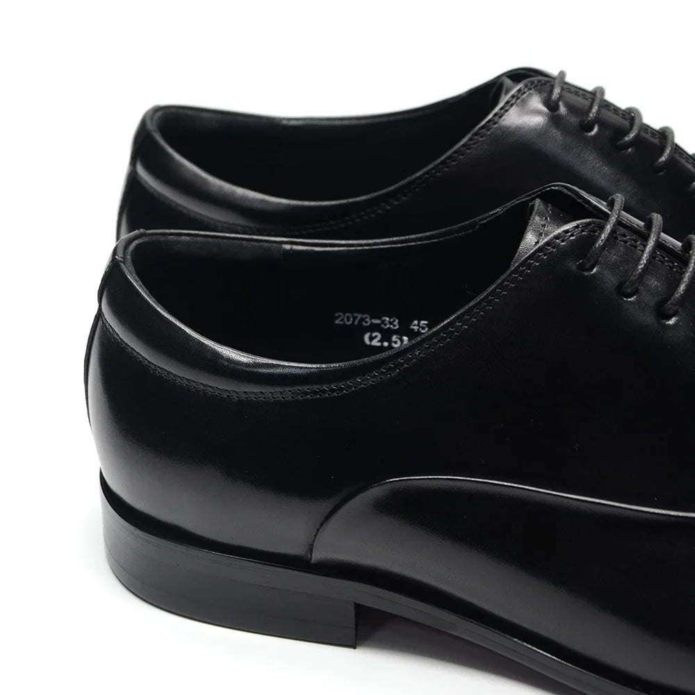 Italian Classic Mens Oxford Dress Shoes Genuine Leather Lace-up Plain Toe Burgundy Black Business Wedding Formal Shoes for Men
