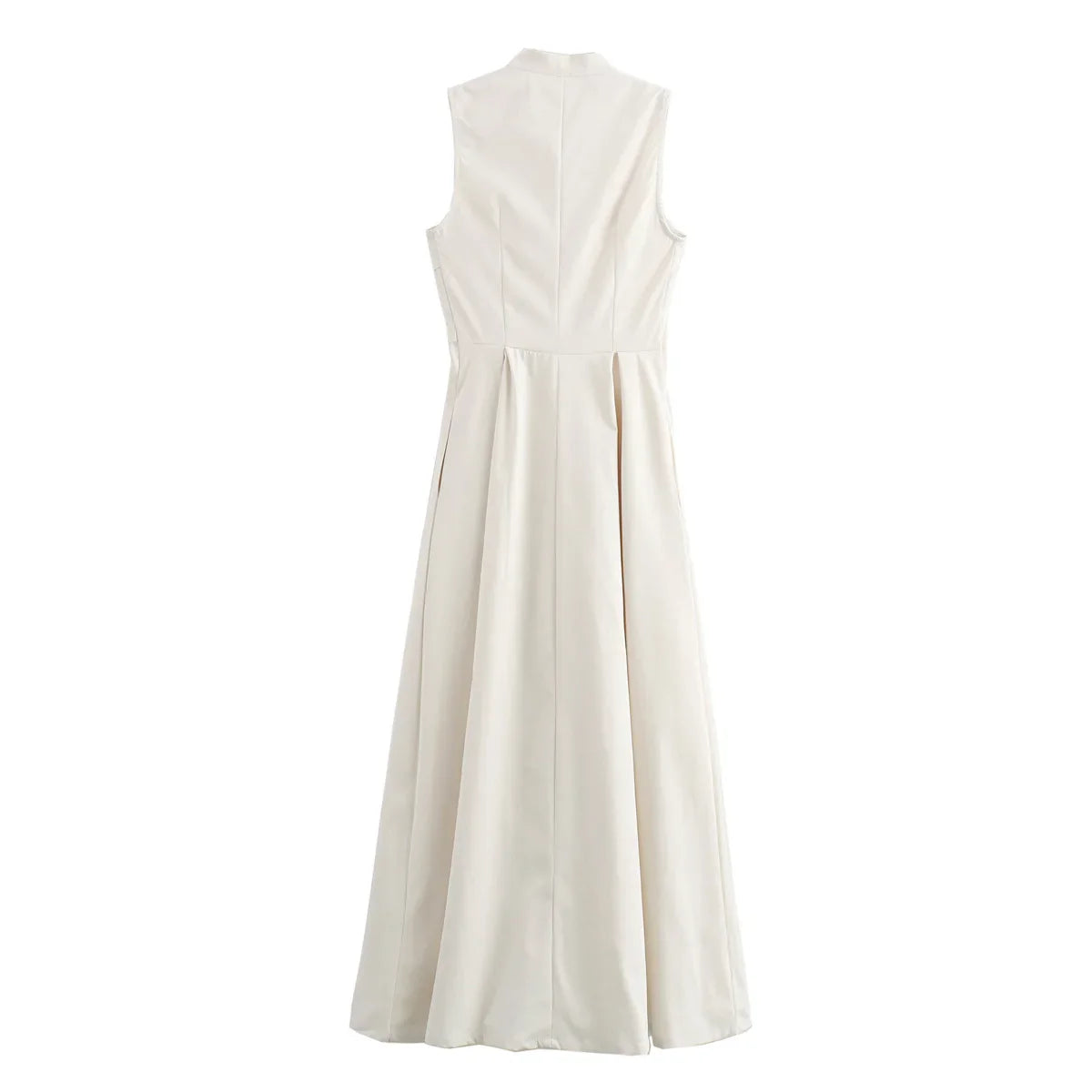 Draped Long Dresses for Women Zip Sleeveless Maxi Dress Woman Summer Holiday Womens Dresses Ruched Party Female Dress