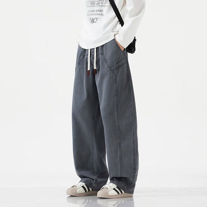 High Quality 100% Cotton Work Pants Men Casual Straight Trousers Y2K Man Plus Size Cargo Pants Fashion Solid Workout Pants