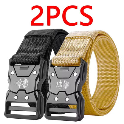 2Pcs Tactical Waist Belt - Durable Automatic Buckle, Perfect for Outdoor Adventures, Unisex Accessories for Men and Women