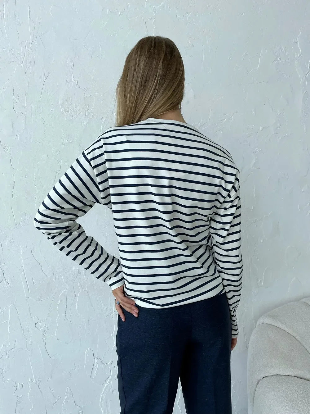 2025 Summer Long Sleeve Striped T-Shirts Women Basic Casual Tops Female Cozy Loose Cotton Tees Harajuku T Shirt New