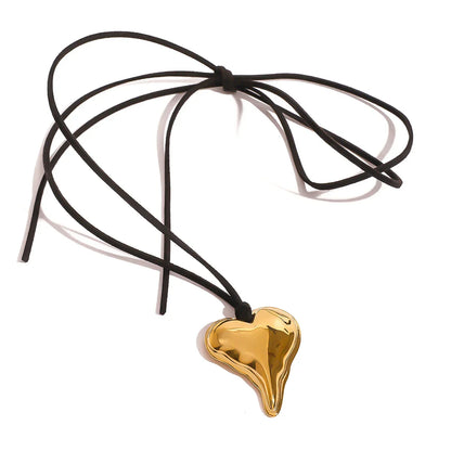 Waterproof Stainless Steel Micro Trend Cord Necklaces Women Statement Metal 18K Gold Plated Trendy 2024 Jewelry collares