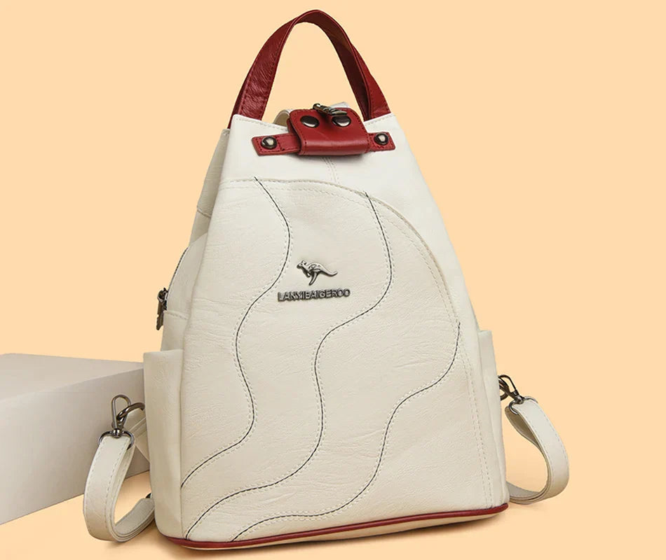 Women Leather Backpacks Zipper Female Chest Bag Travel Back Pack Ladies Bagpack Mochilas School Bags for Teenage Girls Sac A Dos