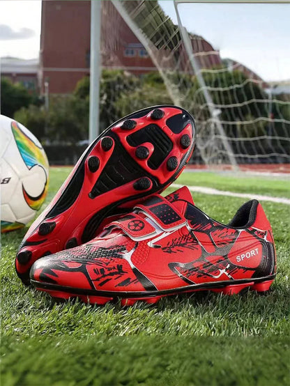 Boys' soccer shoes, low cut soccer shoes, grass anti slip training sports shoes, outdoor shoes
