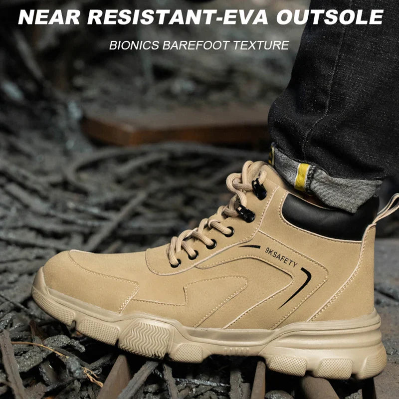 Safety Shoes Man Steel Toe Anti-Puncture Men's Work Shoes Men's Safety Boots Lightweight Men's Boots Security Protective Boot