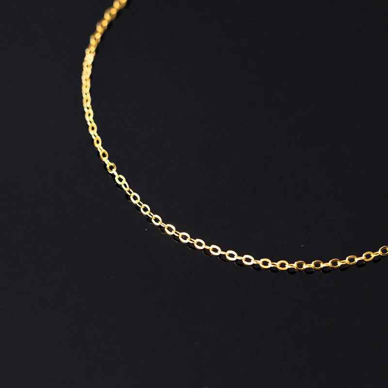 Minimalism Classic Gold Color Bracelet 100% 925 Sterling Silver Link Chain Cute Bracelets For Women Fine Jewelry Gifts