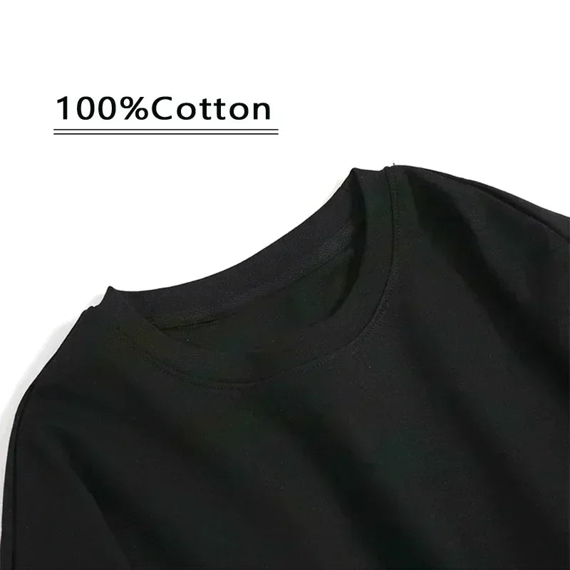 Summer Men's Letter Printed Round Neck Short Sleeved Pure Cotton Sweat Absorbing Gym Fitness Loose T-shirt Plus Size Top