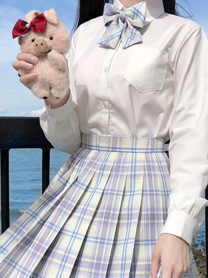 Plaid Women Pleated Skirt Bow Knot Summer High Waist Preppy Girls Dance Mini Skirt Cute A Line Harajuku Sexy Japan Faldas